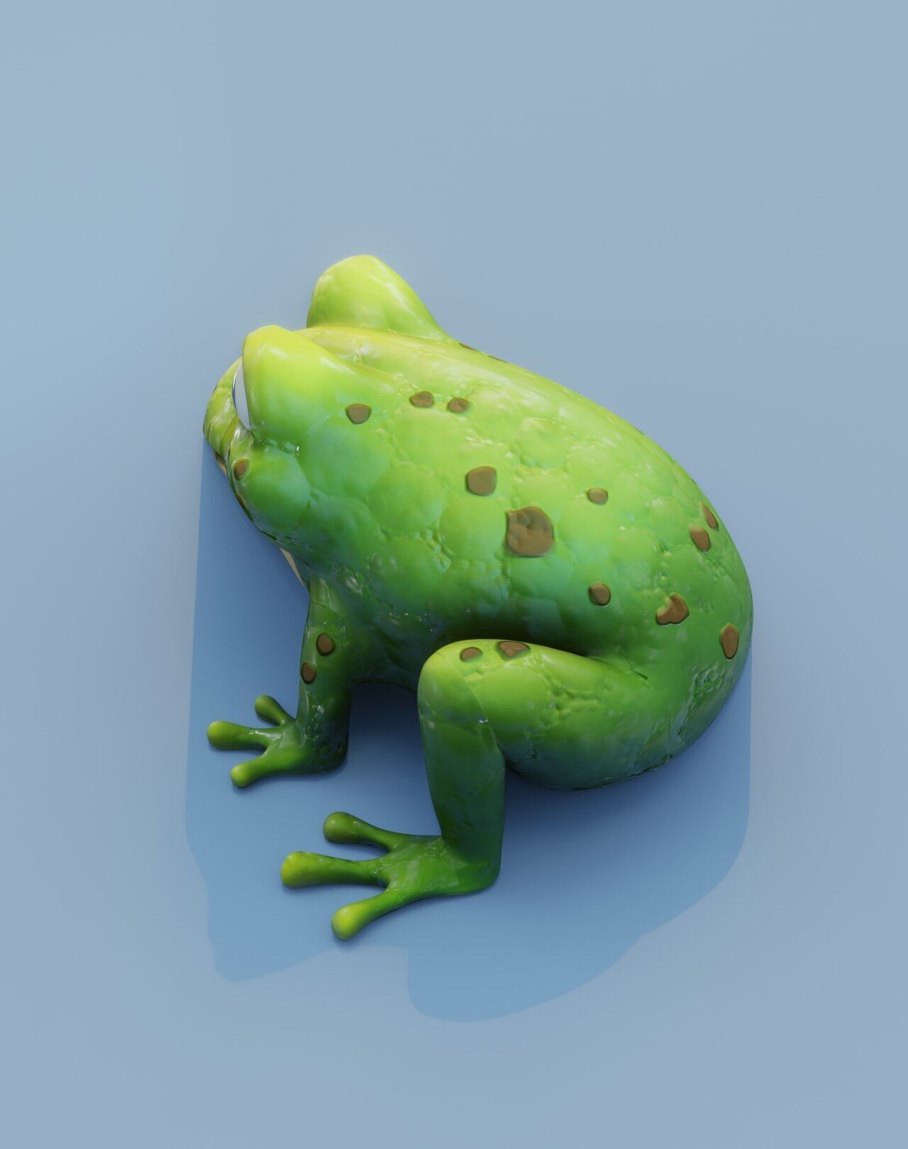 Cartoon Frog 3D Model Unreal Asset Low-poly 3D model_12