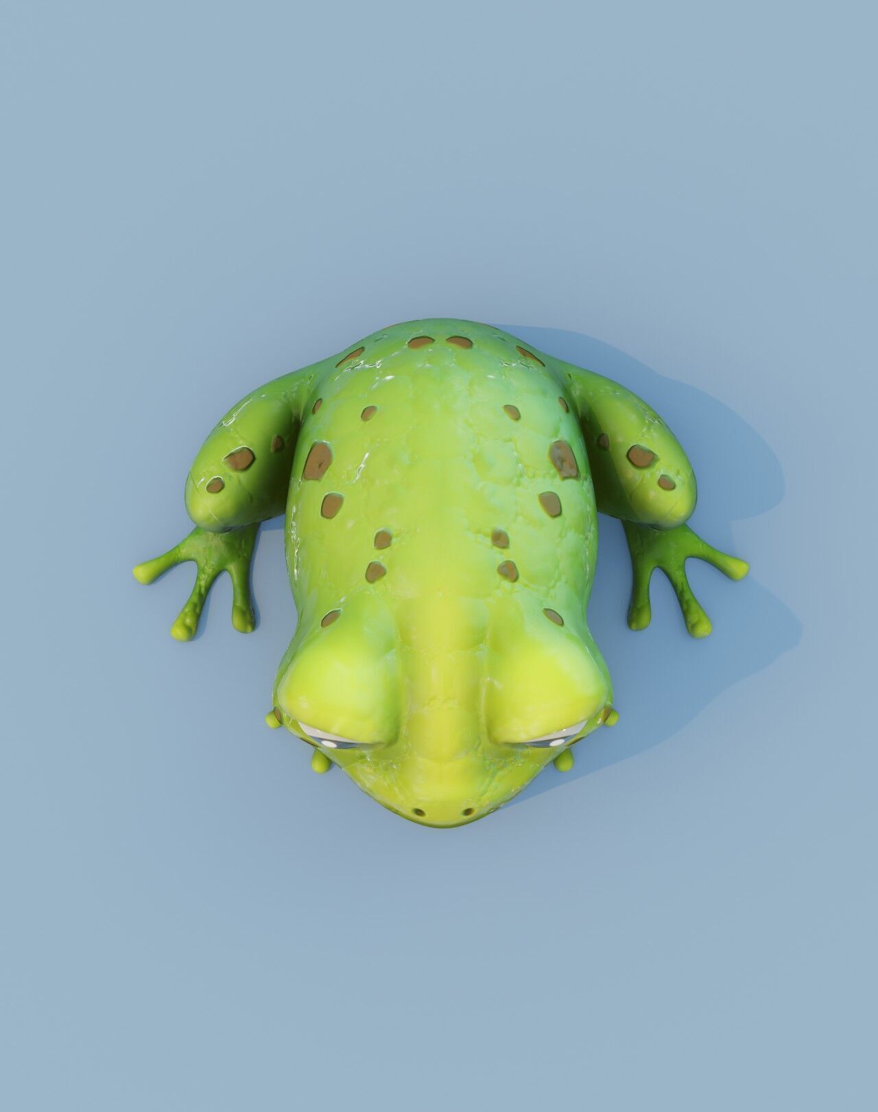 Cartoon Frog 3D Model Unreal Asset Low-poly 3D model_5