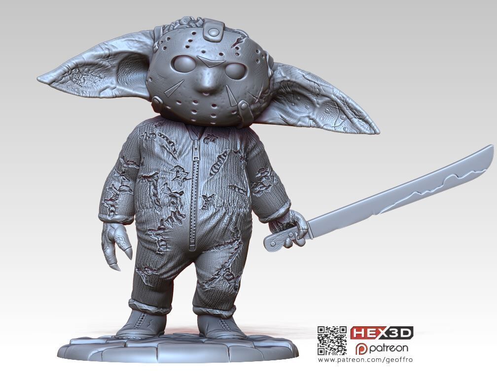 Grogu BabyJason - Friday the 13th 3D print model_1