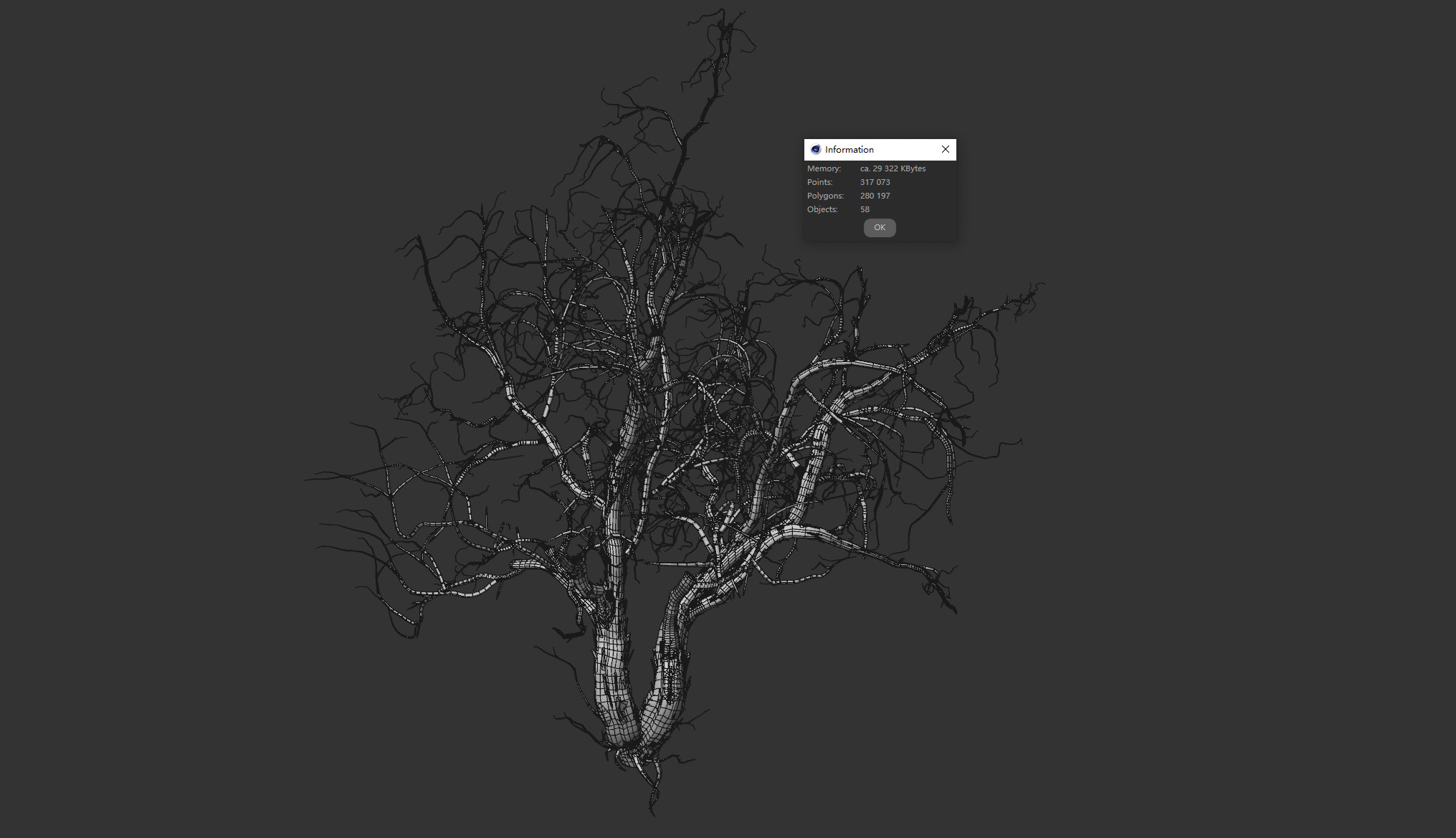 Lowpoly Dead Tree 04 3D model_4