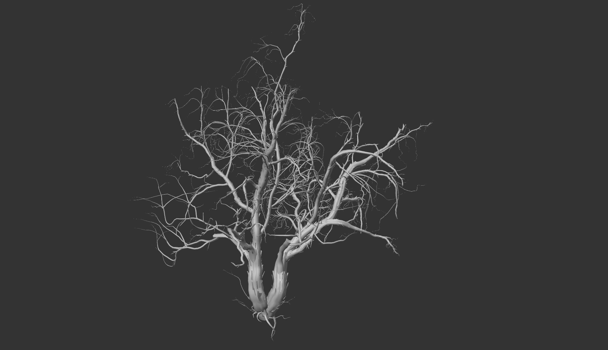 Lowpoly Dead Tree 04 3D model_3