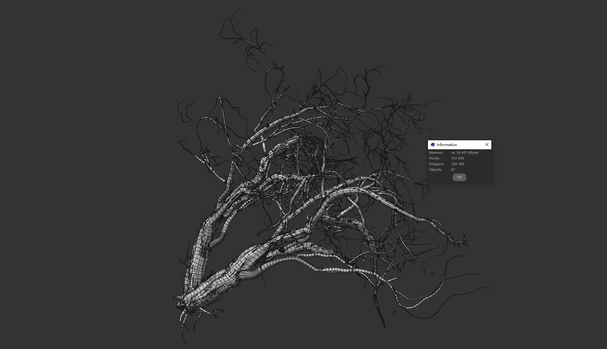 Lowpoly Dead Tree 05 3D model_4