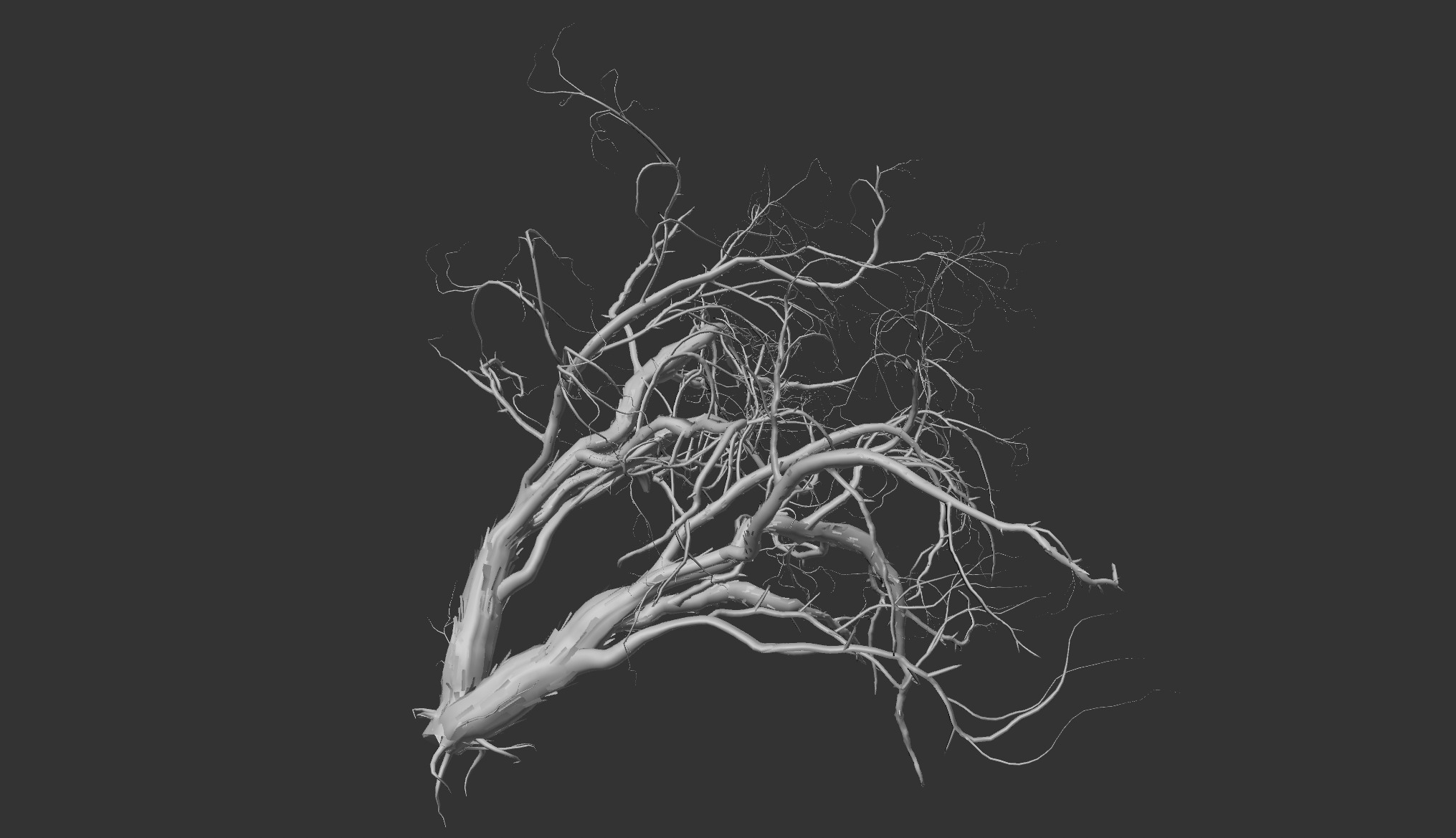 Lowpoly Dead Tree 05 3D model_3