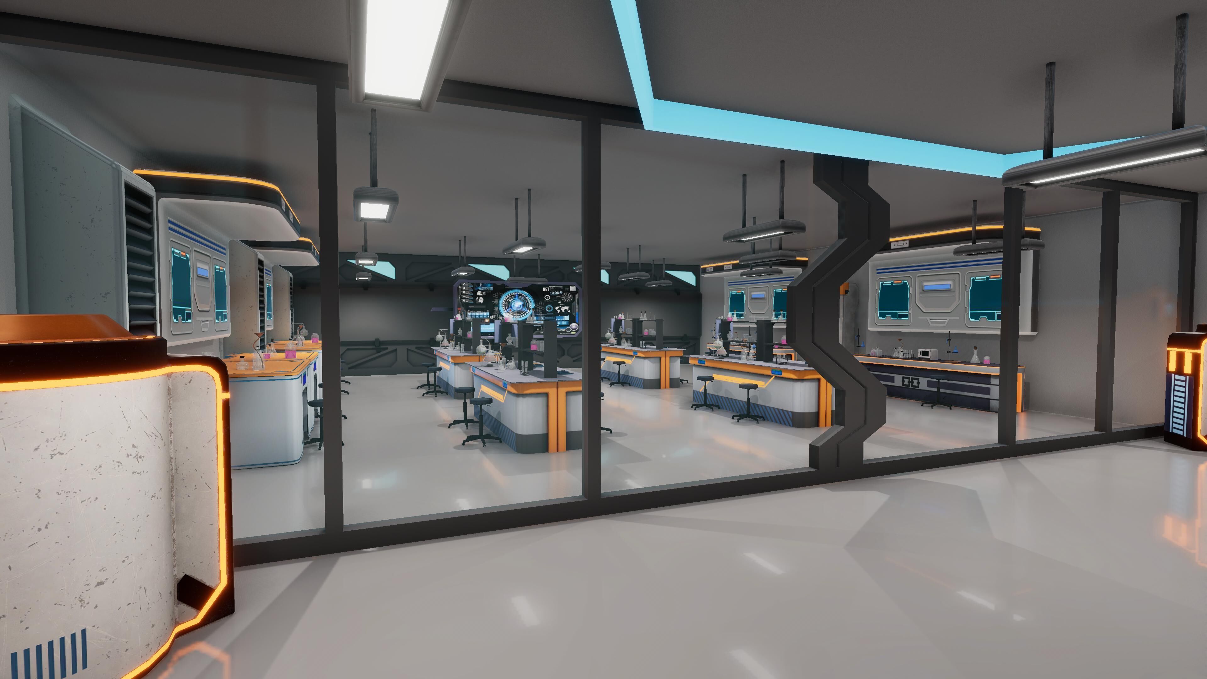 Modern Chemistry Lab Low-poly 3D model_5