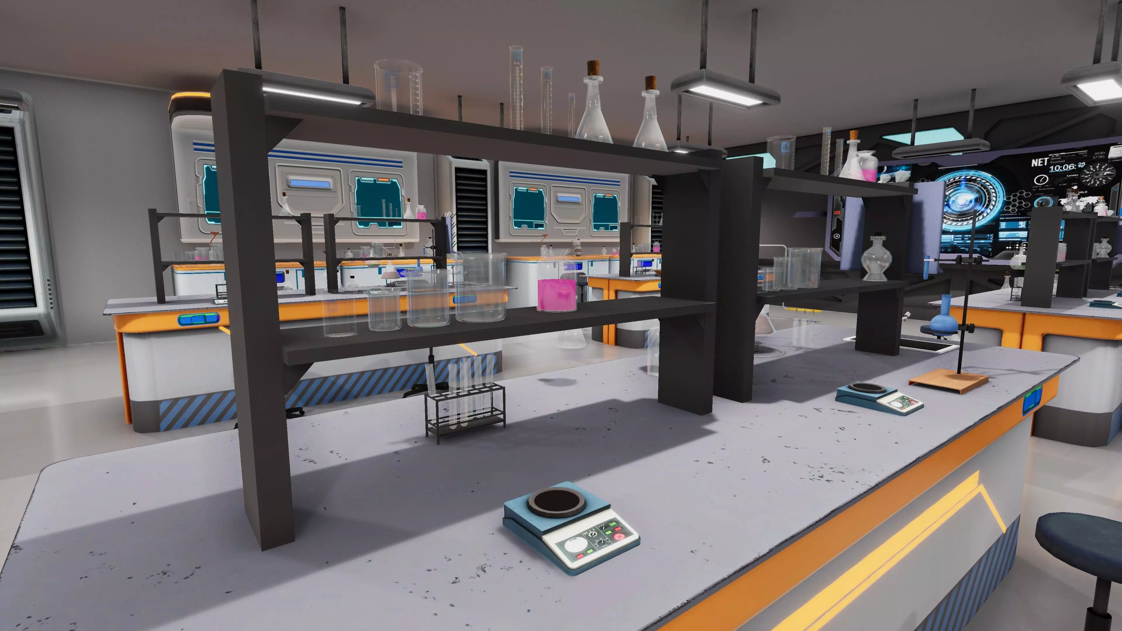 Modern Chemistry Lab Low-poly 3D model_0