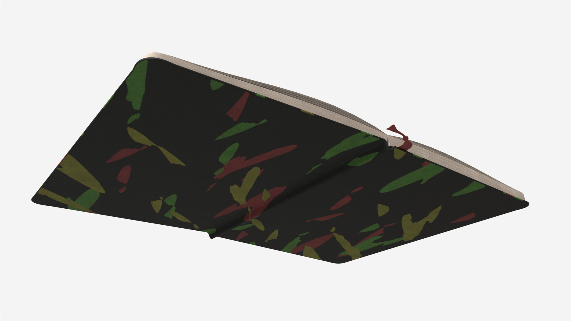 Open notebook with Handwritten Notes and drawings Low-poly 3D model_5