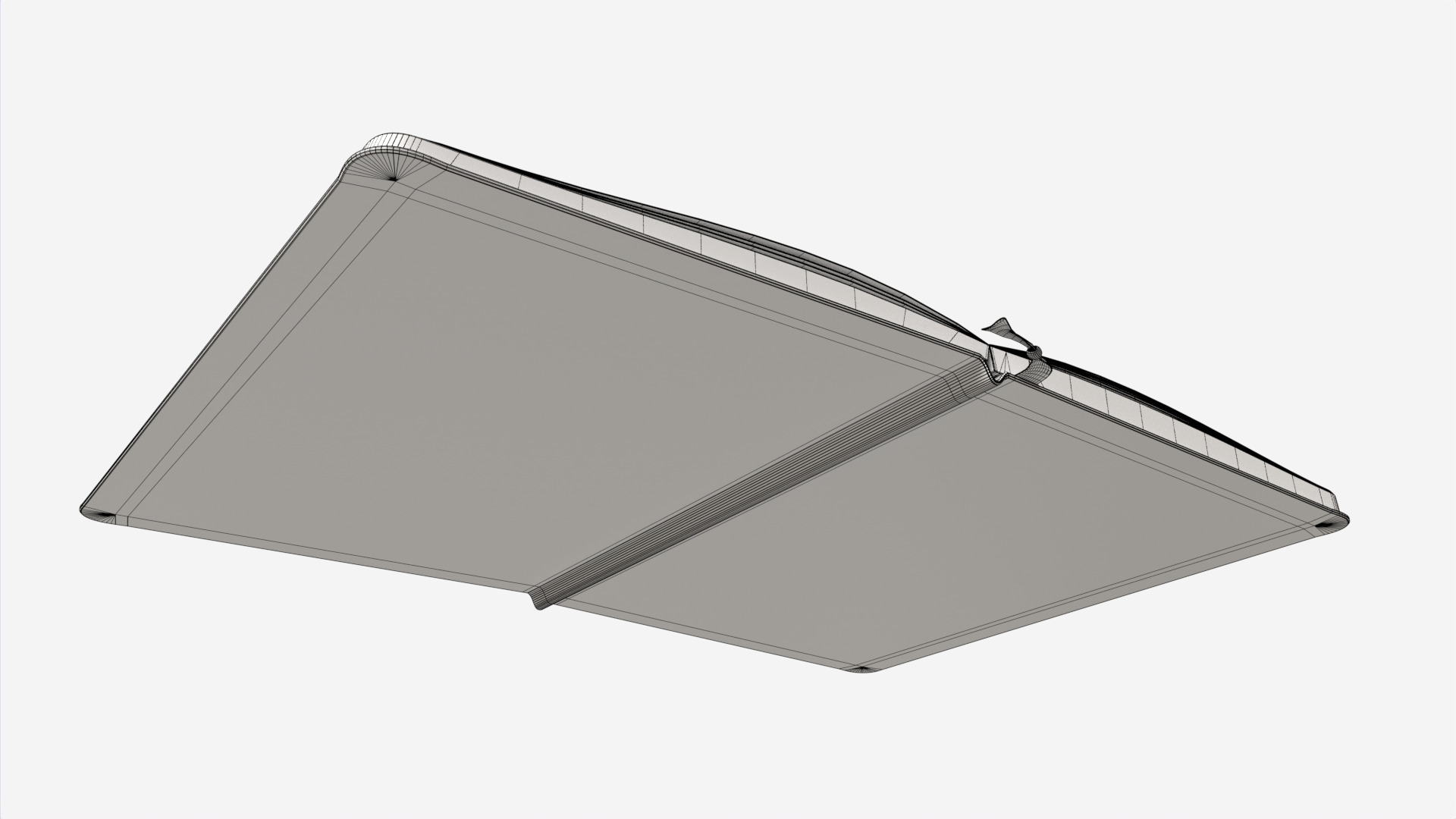 Open notebook with Handwritten Notes and drawings Low-poly 3D model_6