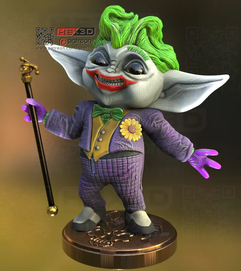Grogu Jokey - Batman  3D print model_0