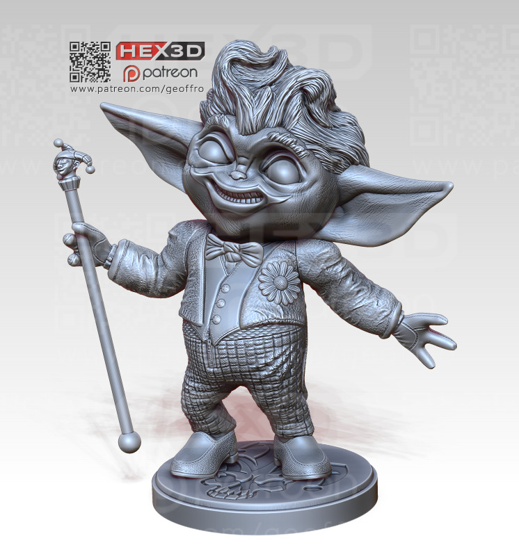 Grogu Jokey - Batman  3D print model_1