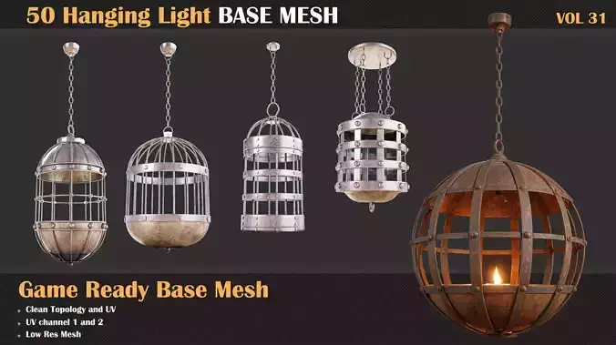 50 Hanging Cage Base Meshes - VOL 31  