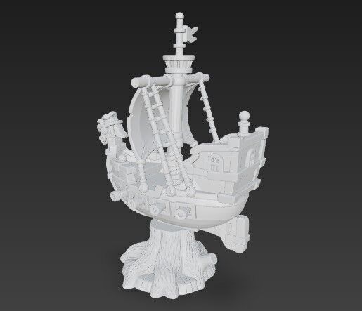 Wooden Modular Pirate Ship 3D print model_6