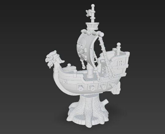 Wooden Modular Pirate Ship 3D print model_7