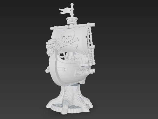 Wooden Modular Pirate Ship 3D print model_9