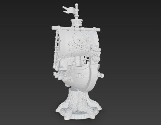 Wooden Modular Pirate Ship 3D print model_2