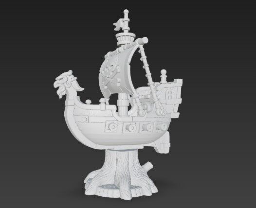 Wooden Modular Pirate Ship 3D print model_8