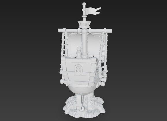 Wooden Modular Pirate Ship 3D print model_5