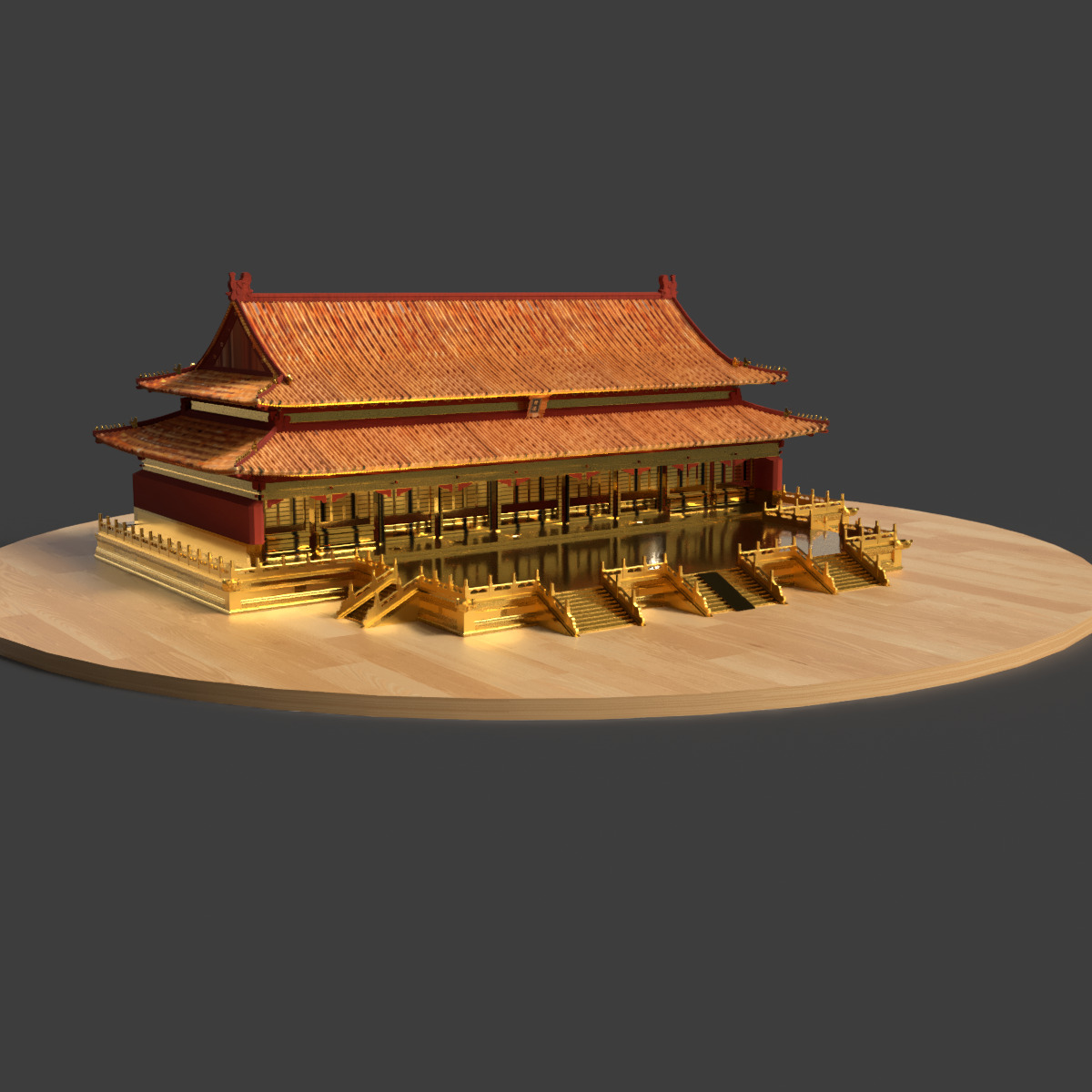 Chinese ancient house 3D model_6