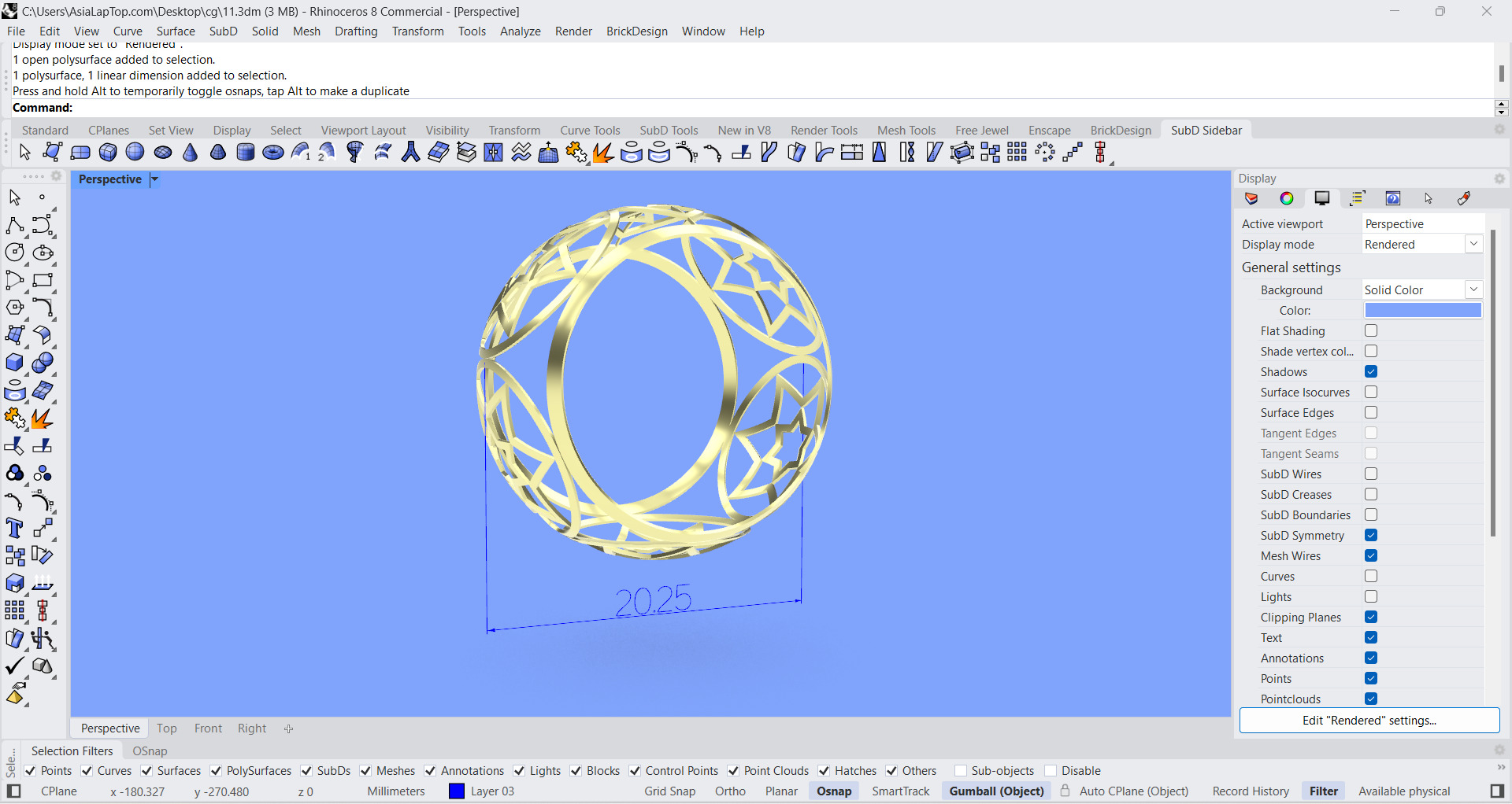 PENDANT 3D print model_5