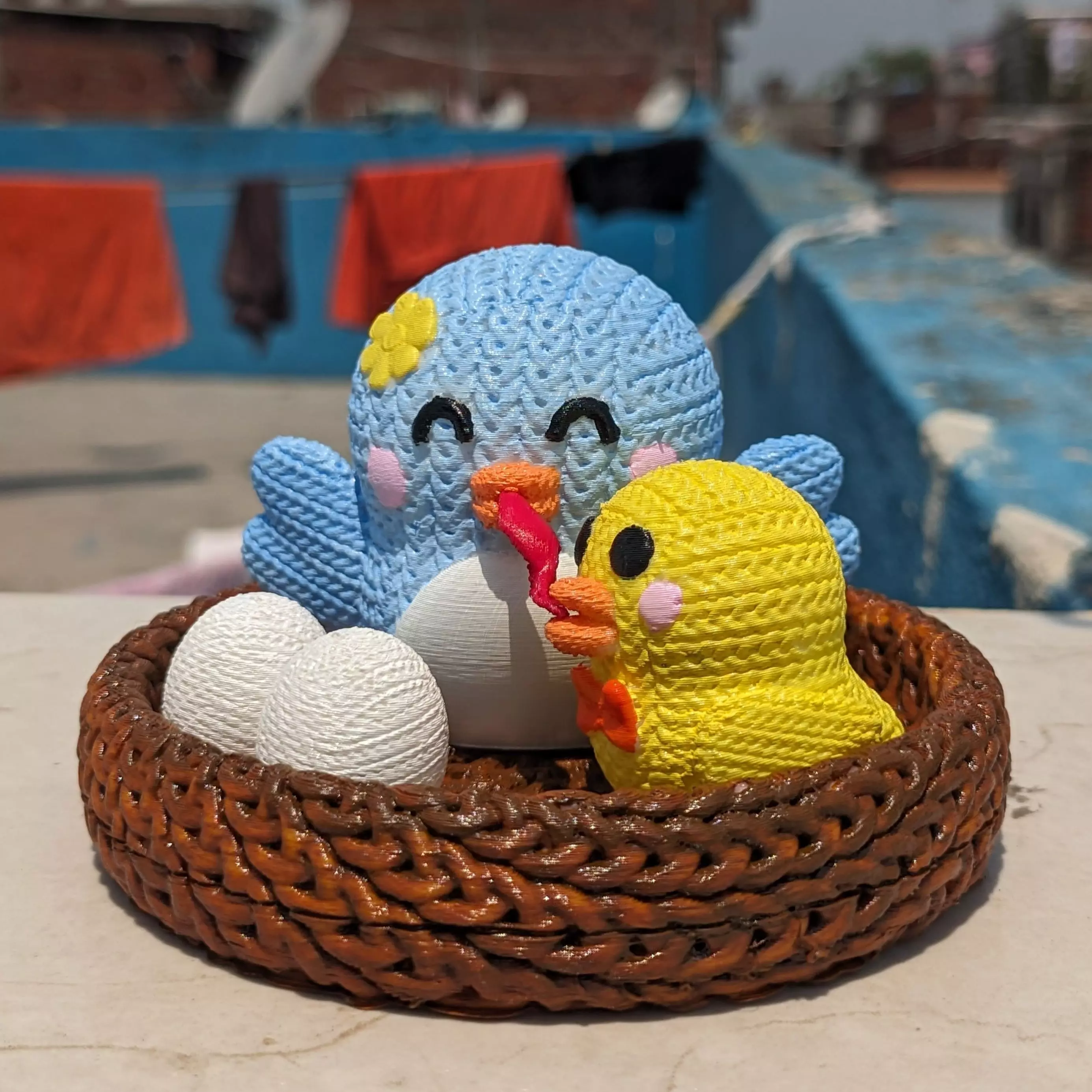 Mama bird and Baby chick mothers Day Special 3D print model