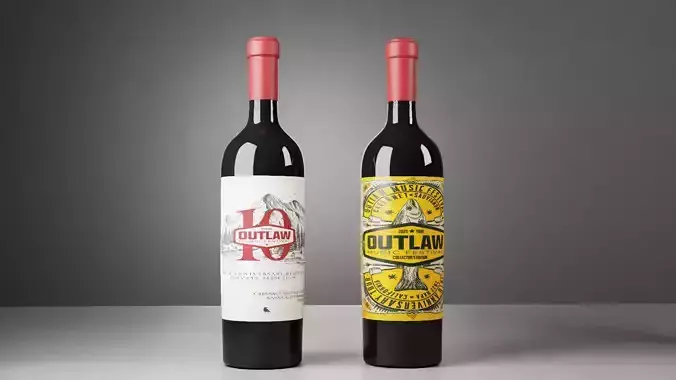 Realistic Wine Bottle 