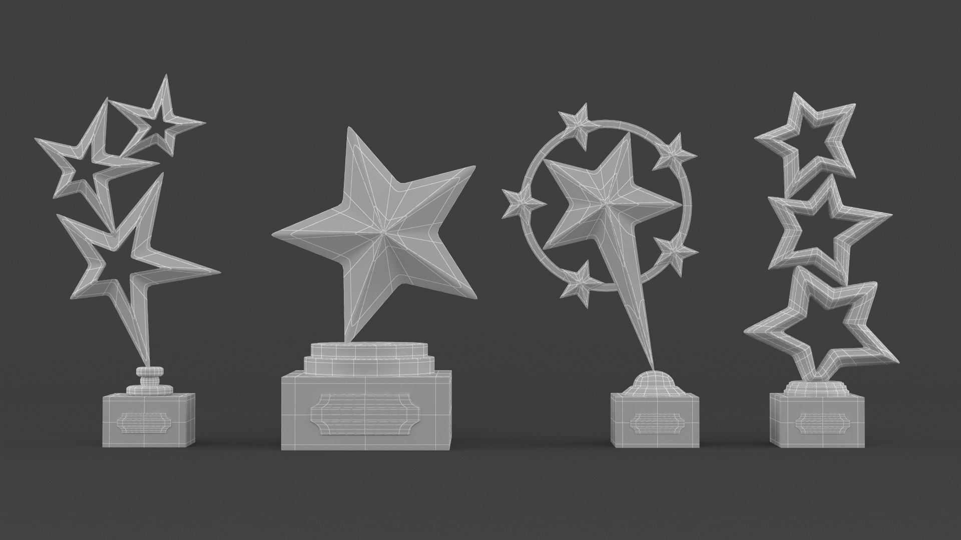 Trophy Cup Collection 3D model_9