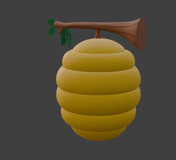 honey-comb-3d-model-low-poly-