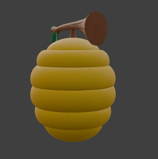 3D model Honey Comb 3D Model Low Poly Stylized VR / AR / low-poly