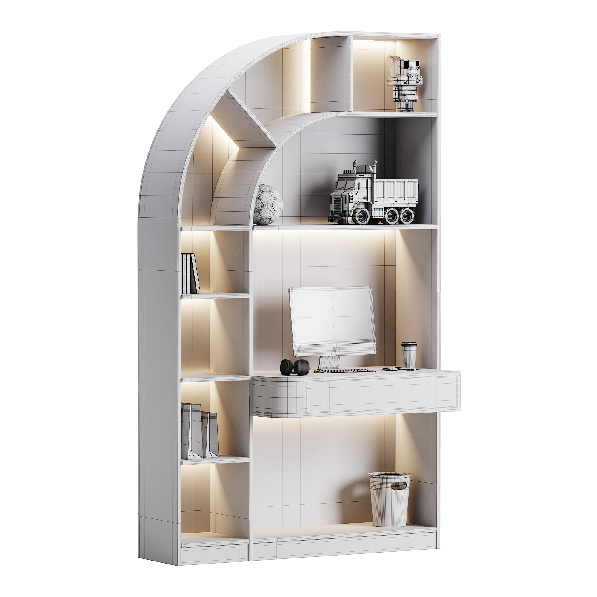 Modern Workplace 08 3D model_13