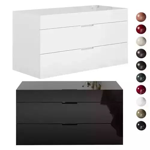 Flin dressers with recessed handle from Lema 3D model Flin dressers with recessed handle from Lema 3D model