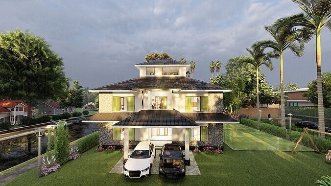 Residential building 3D model