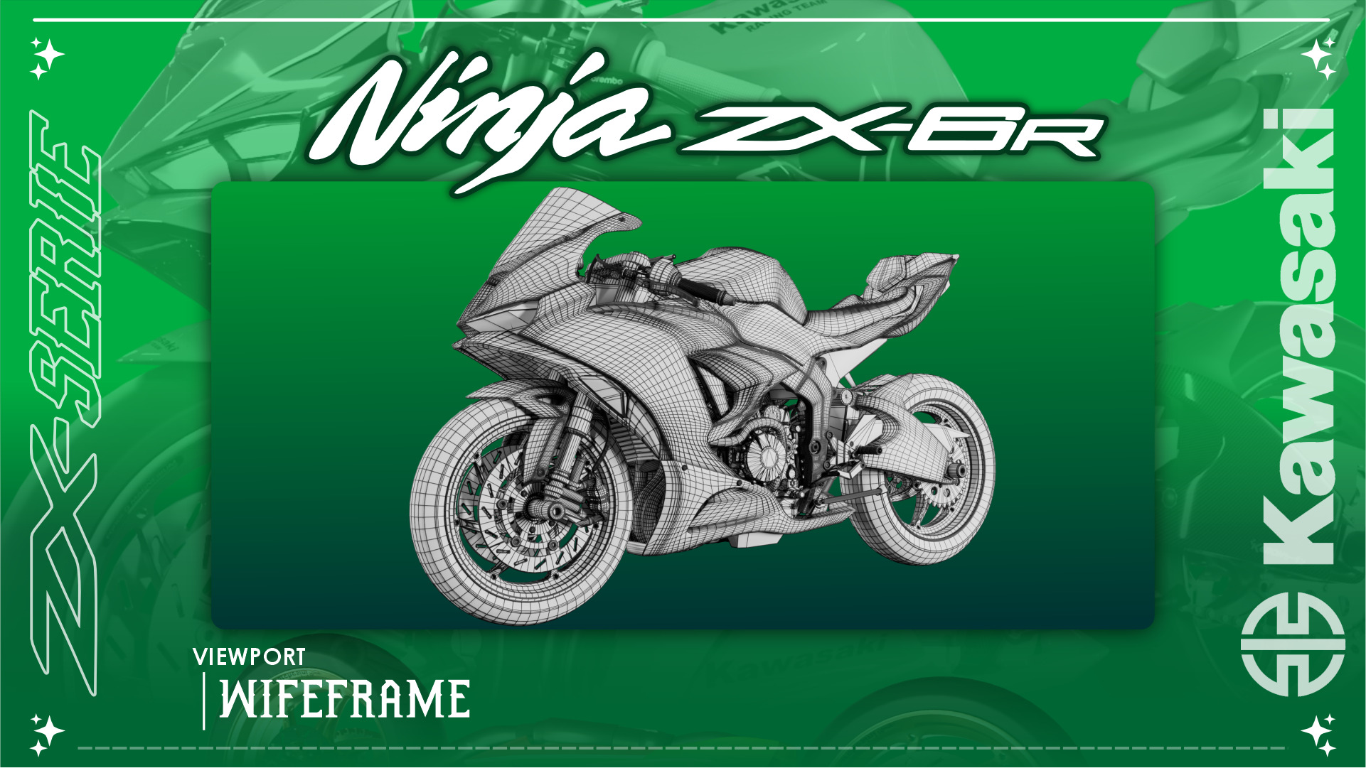 3D model Kawasaki Ninja ZX-6R VR / AR / low-poly | CGTrader