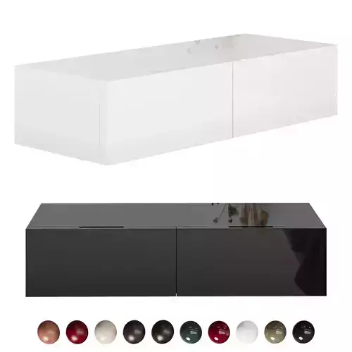 Flin nightstand by Lema 3D model Flin nightstand by Lema 3D model