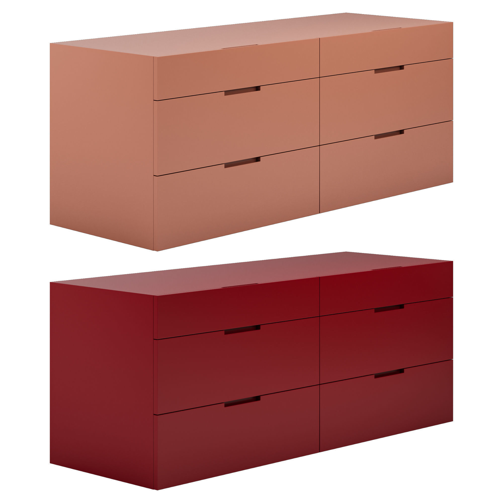 Flin set of drawers and bedside tables by Lemamobili 3D Model Collection_13