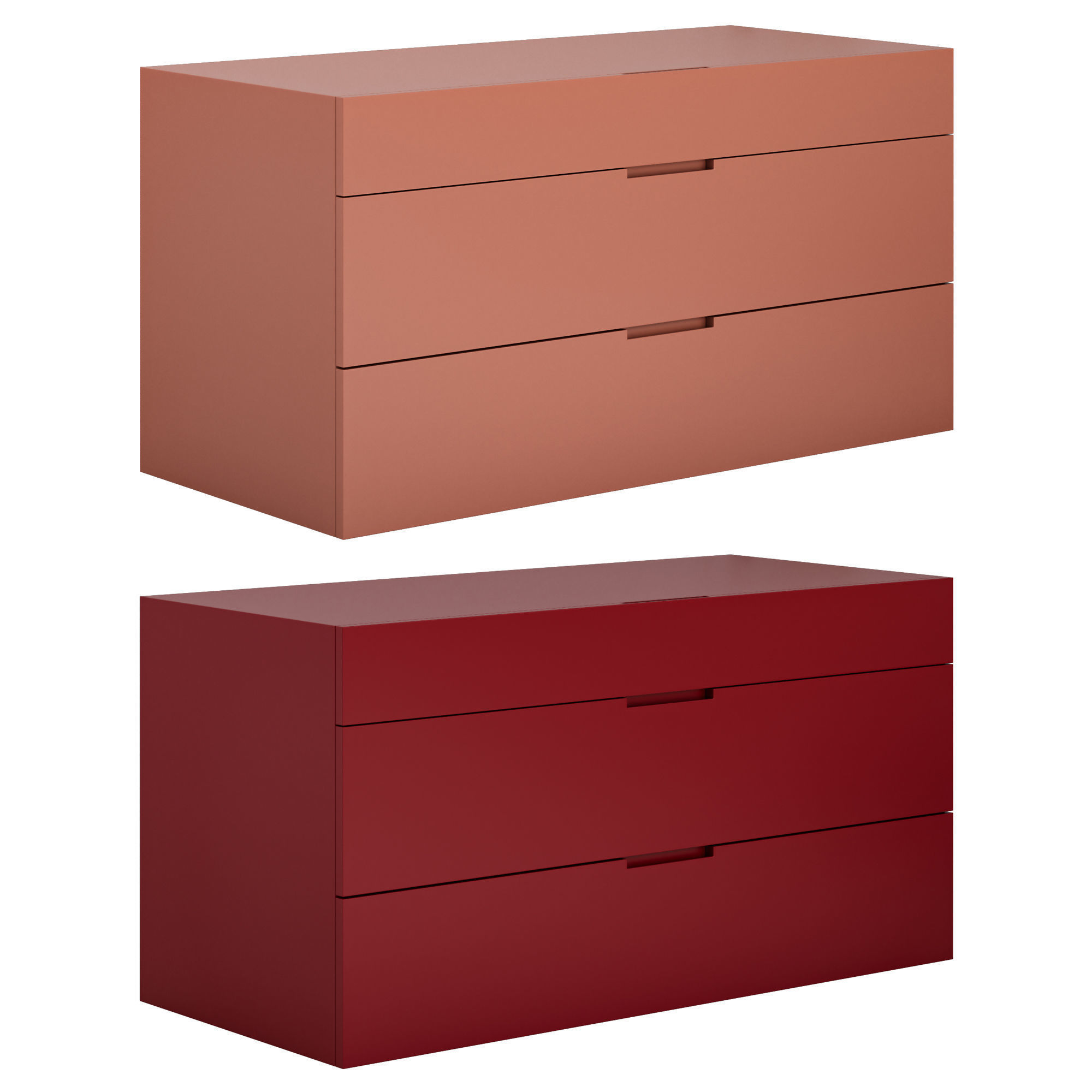 Flin set of drawers and bedside tables by Lemamobili 3D Model Collection_17