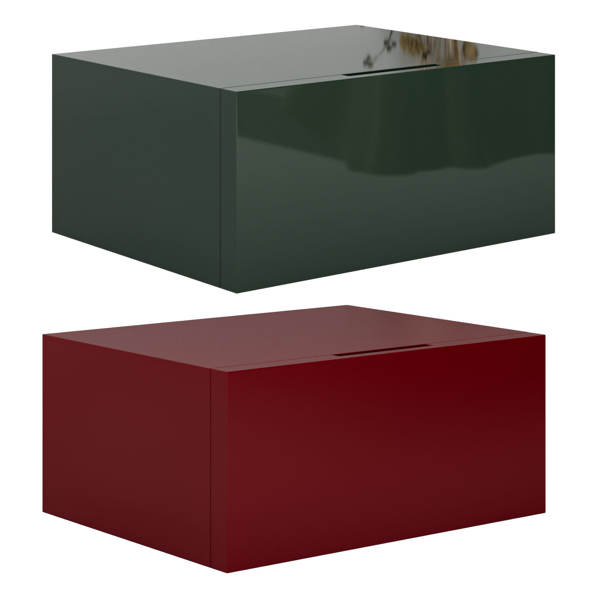 Flin set of drawers and bedside tables by Lemamobili 3D Model Collection_9