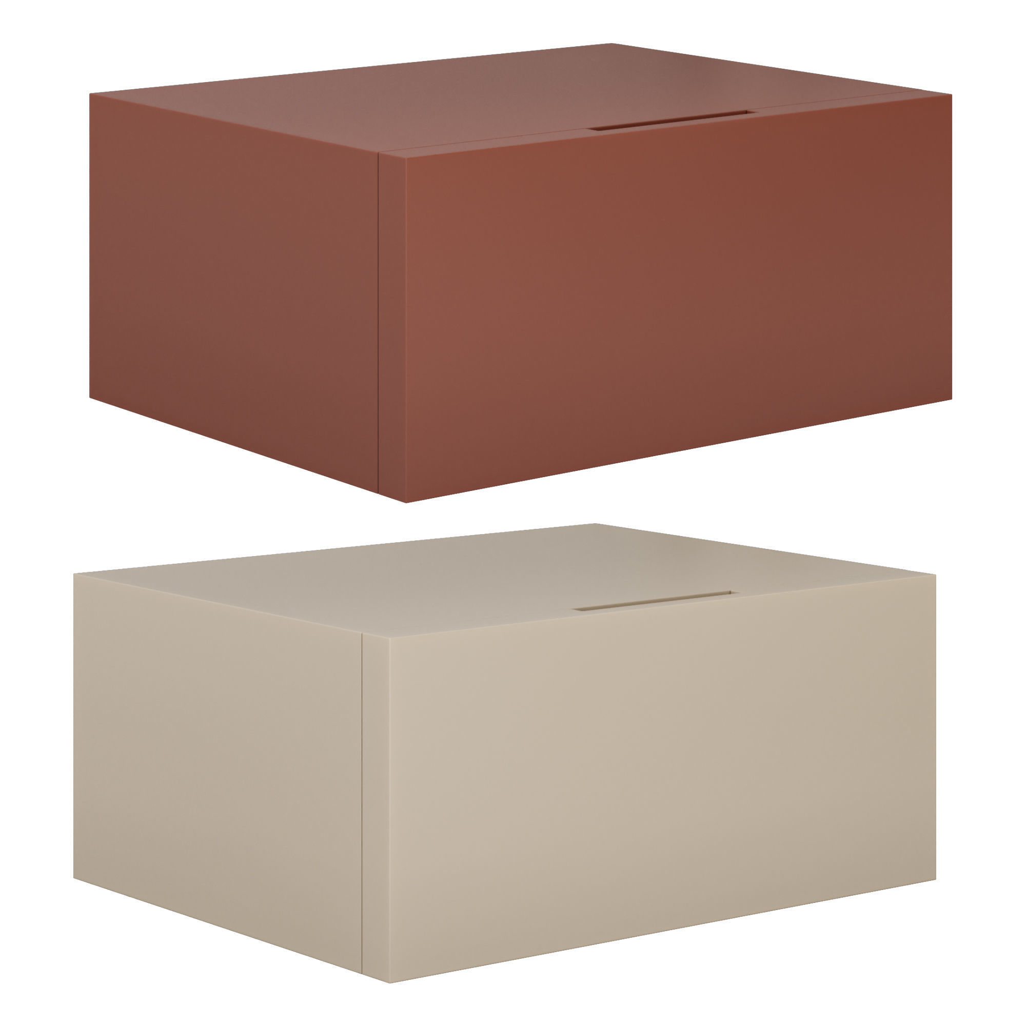 Flin set of drawers and bedside tables by Lemamobili 3D Model Collection_11