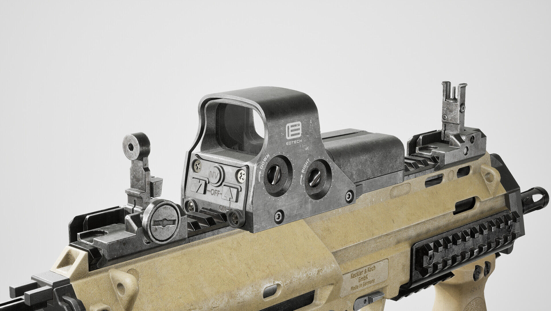 HK MP7 Low-poly 3D model_3