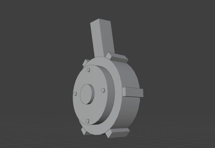 Glock50rdDrumMag 3D model_1