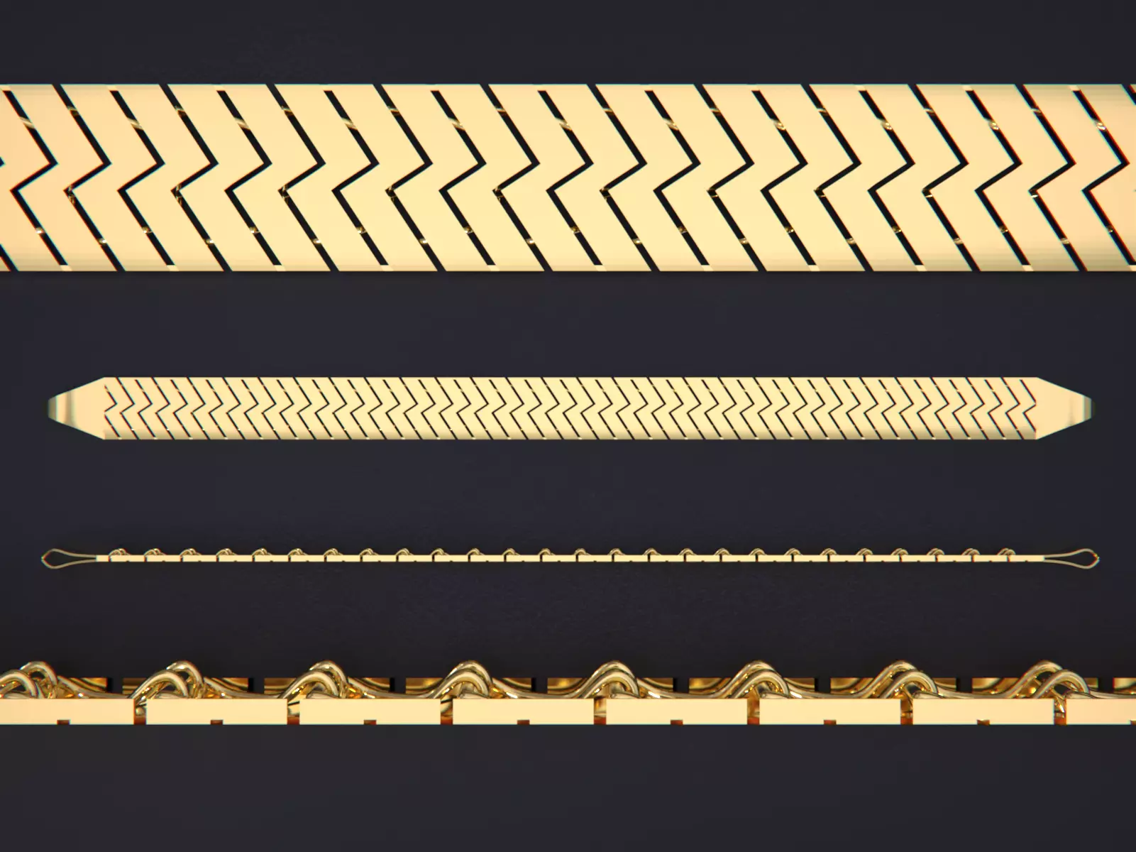 Gold Chain Bracelet-10MM 3D print model