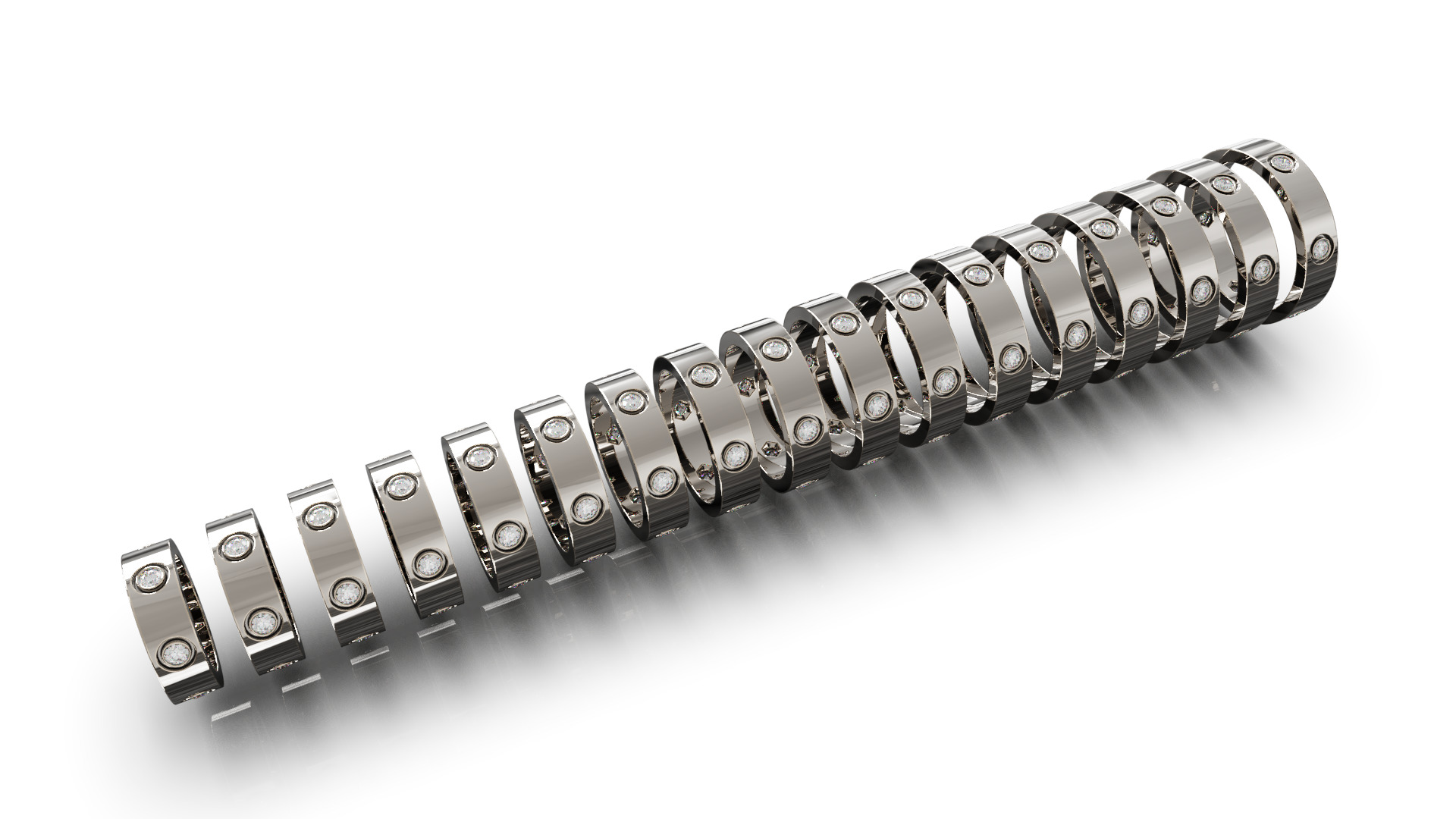 Diamond Screw Ring 3D print model_2