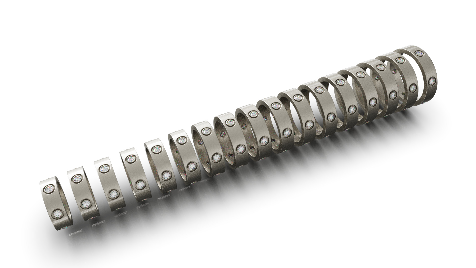 Diamond Screw Ring 3D print model_4