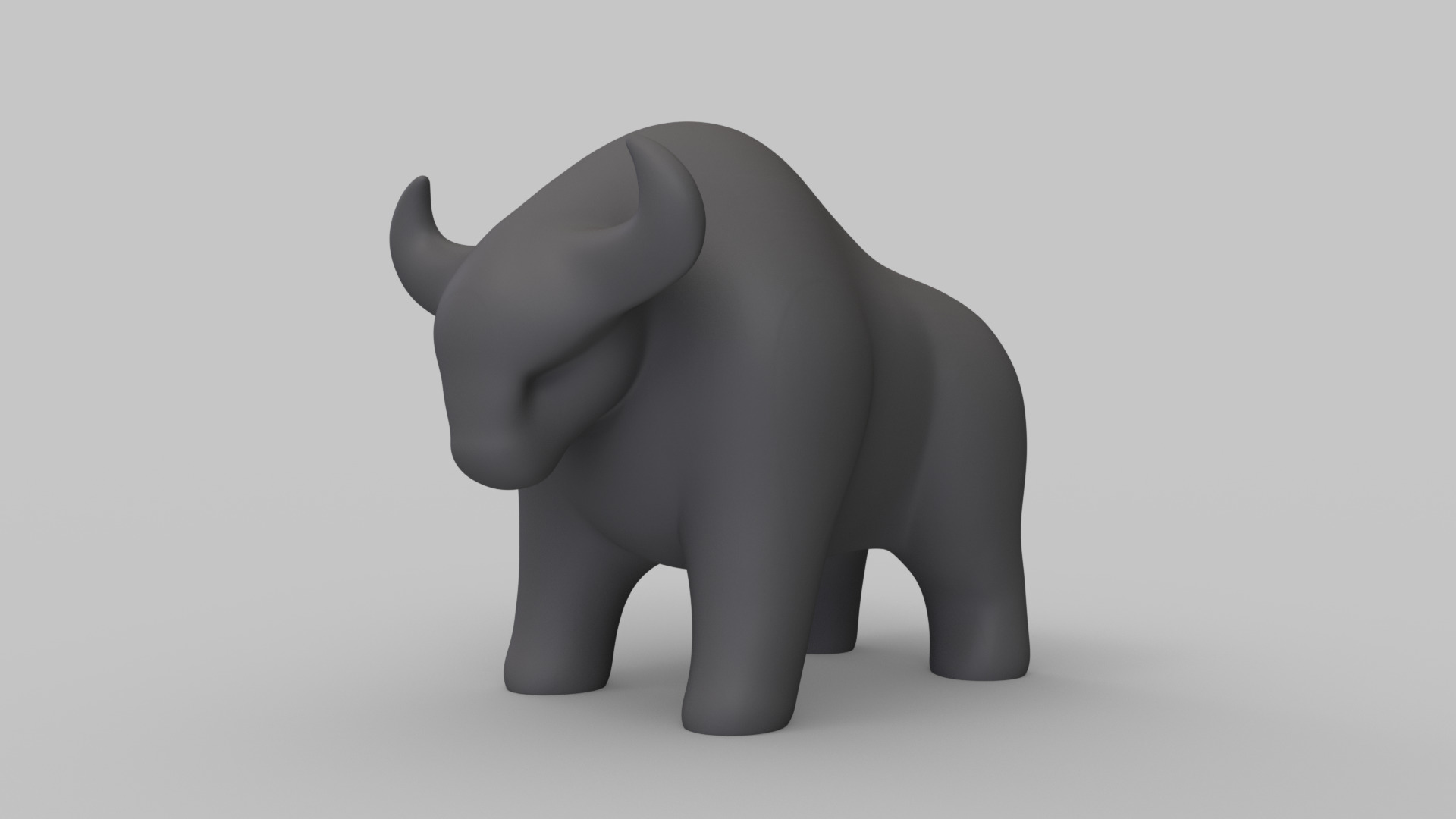 Bull Figurine 3D print model_4