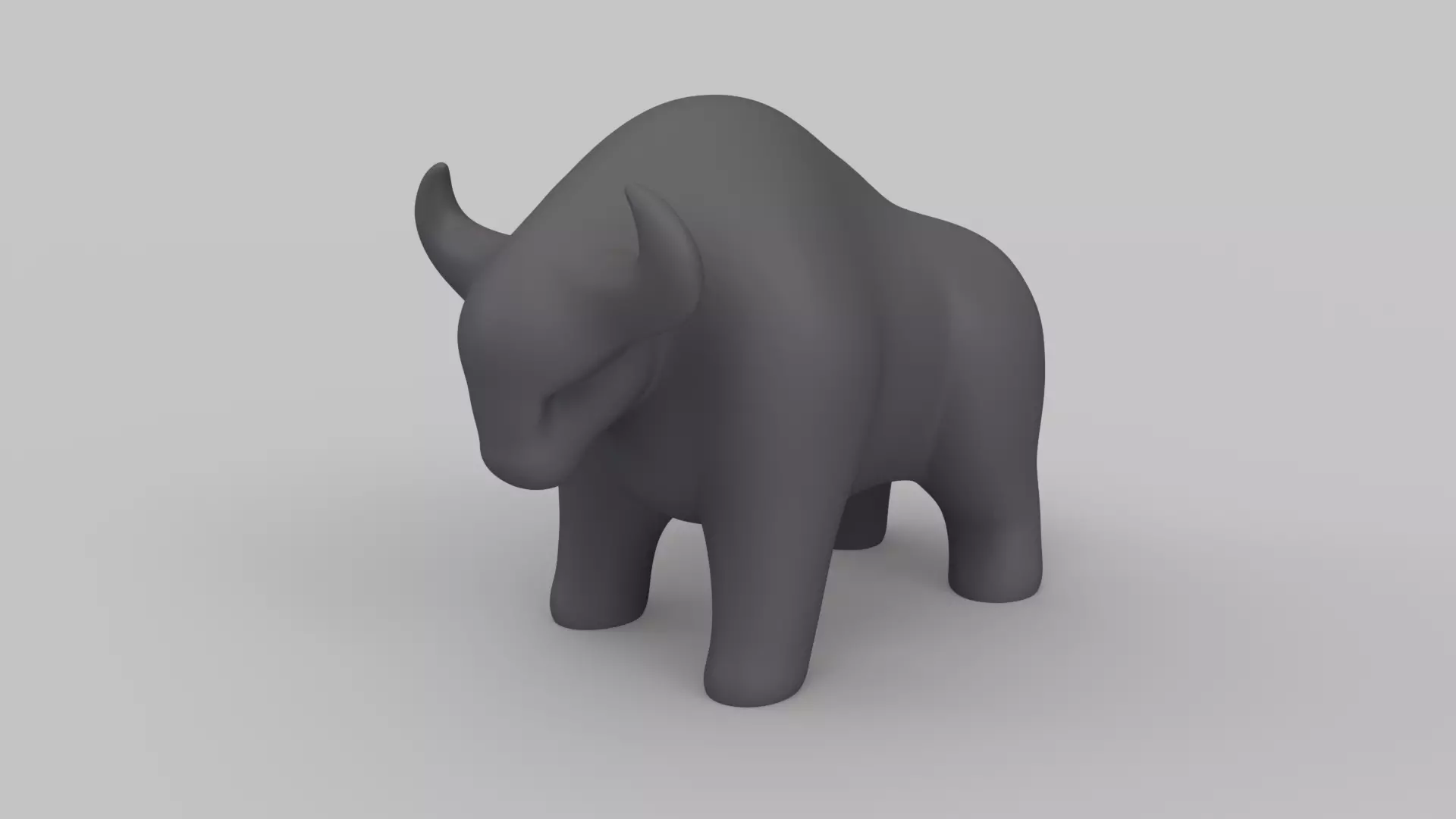 Bull Figurine 3D print model_0
