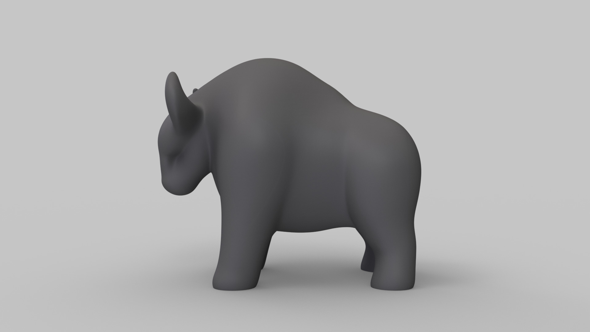 Bull Figurine 3D print model_1