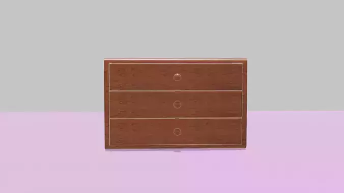 Wooden almirah or wooden shelf Free 3D model
