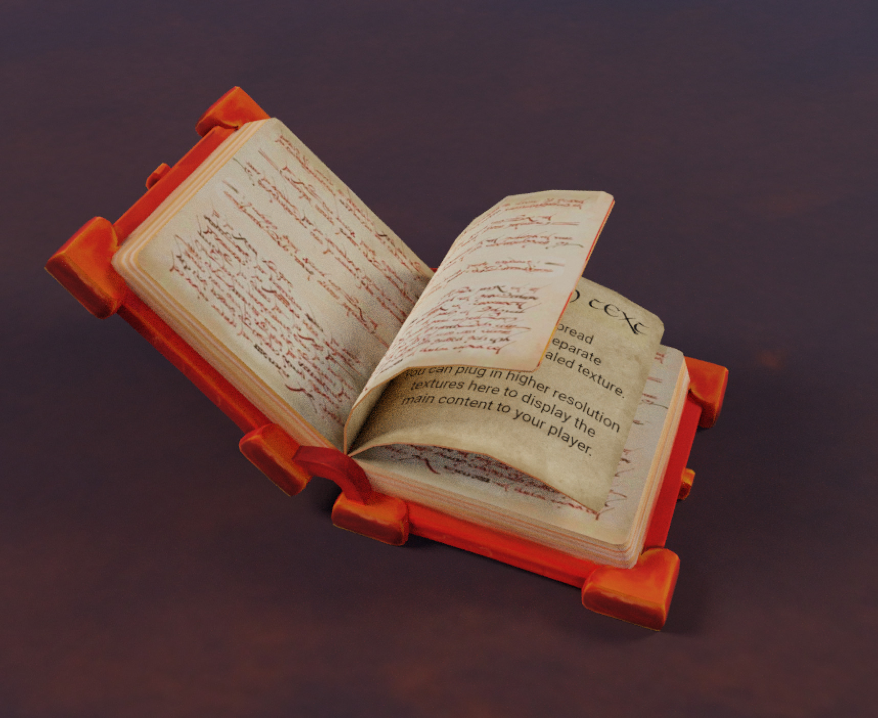 Lowpoly Stylized Spellbook Pack - Animated GameReady Low-poly 3D model_12