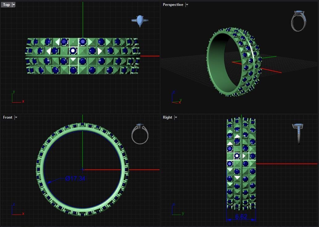 Ring-Pyramid-Ri-0015 3D print model_3
