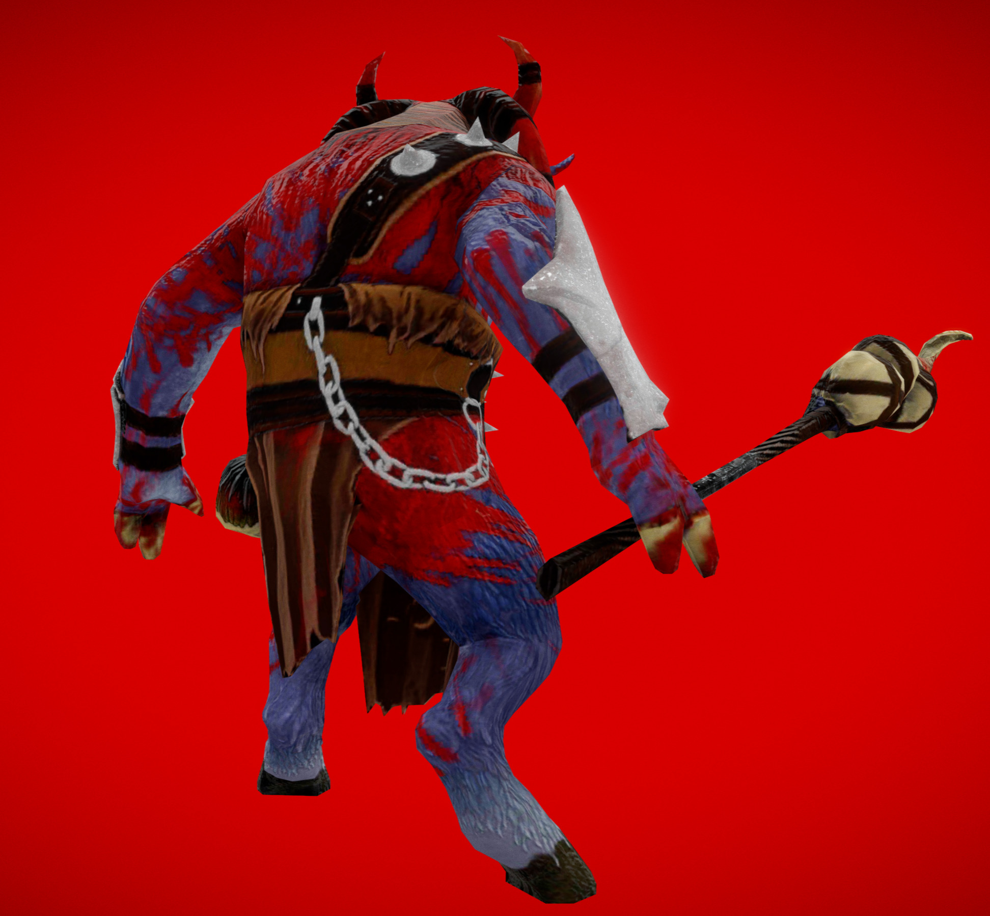 Ragnarok  Minotaur  Low-poly 3D model_1