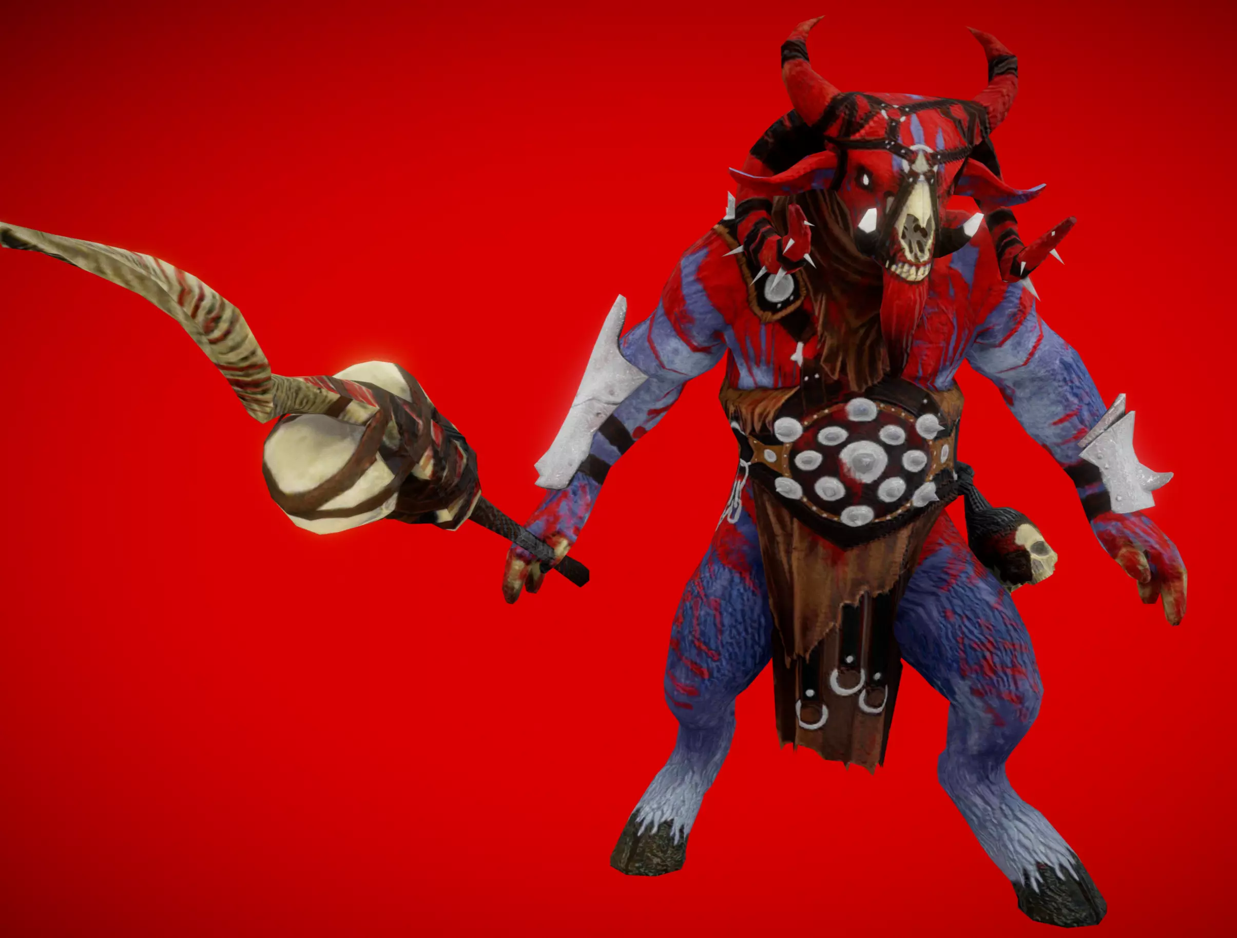 Ragnarok  Minotaur  Low-poly 3D model_0