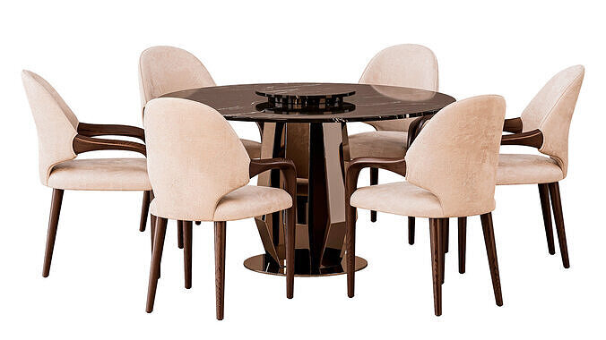 Becca Ash Wood Dining Chair 3D model